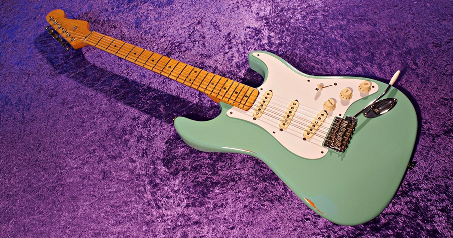 stratocaster fender All Parts Wood apw guitars neck stratocaster surf green